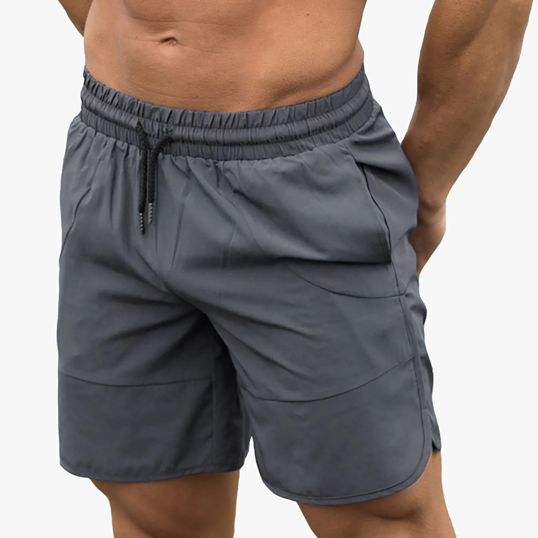 Men's Gym Shorts Quick Dry Training Running Belt Pockets 10