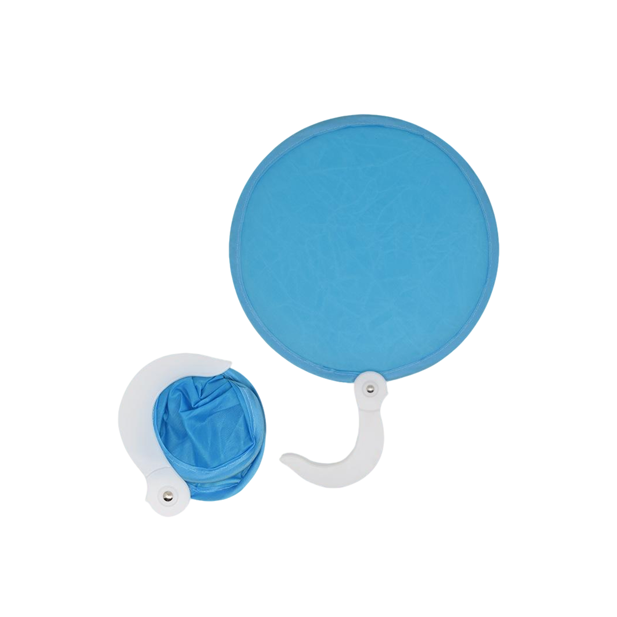 Poly Fabric Foldable Hand Fan Disc 8