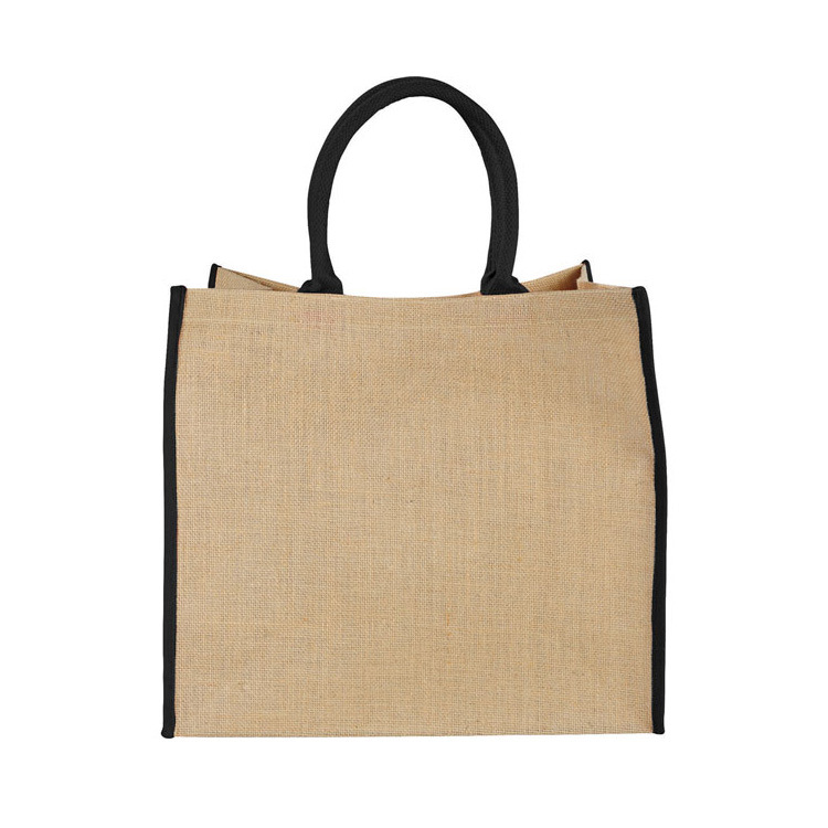Reusable Jute Grocery Tote Bag w/ Rope Handles -----15.35"x13.78"x3.94" 3
