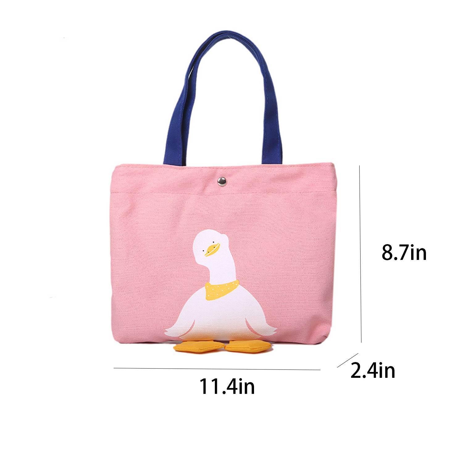 Simple Canvas Cute Duck Tote Bag 2