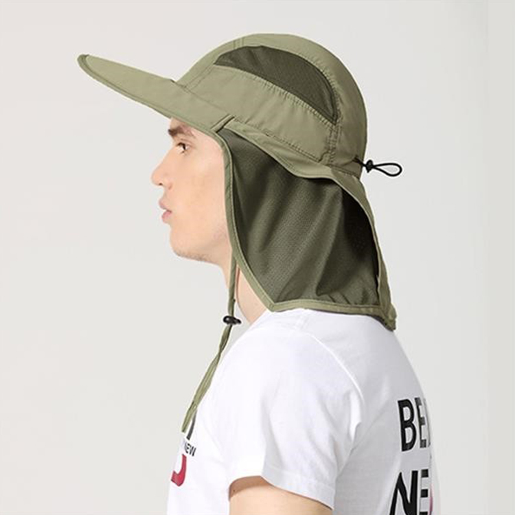 Outdoor Mesh Sun/fishing Hat With Neck Cape 3