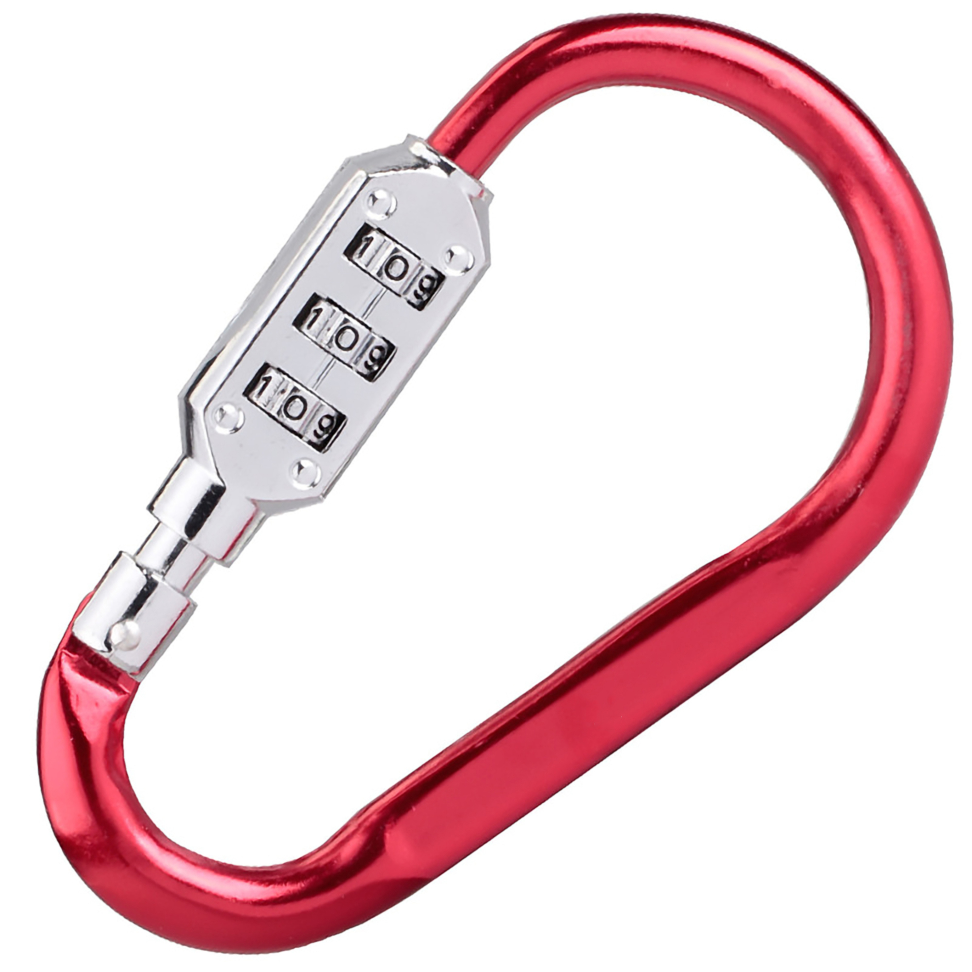 Aluminum Carabiner w/Combination Lock 5