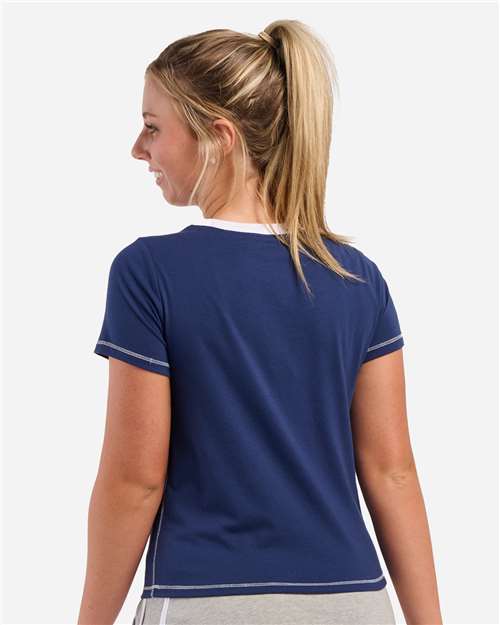 Women's Contrast Stitch Baby Tee - BW2106 13