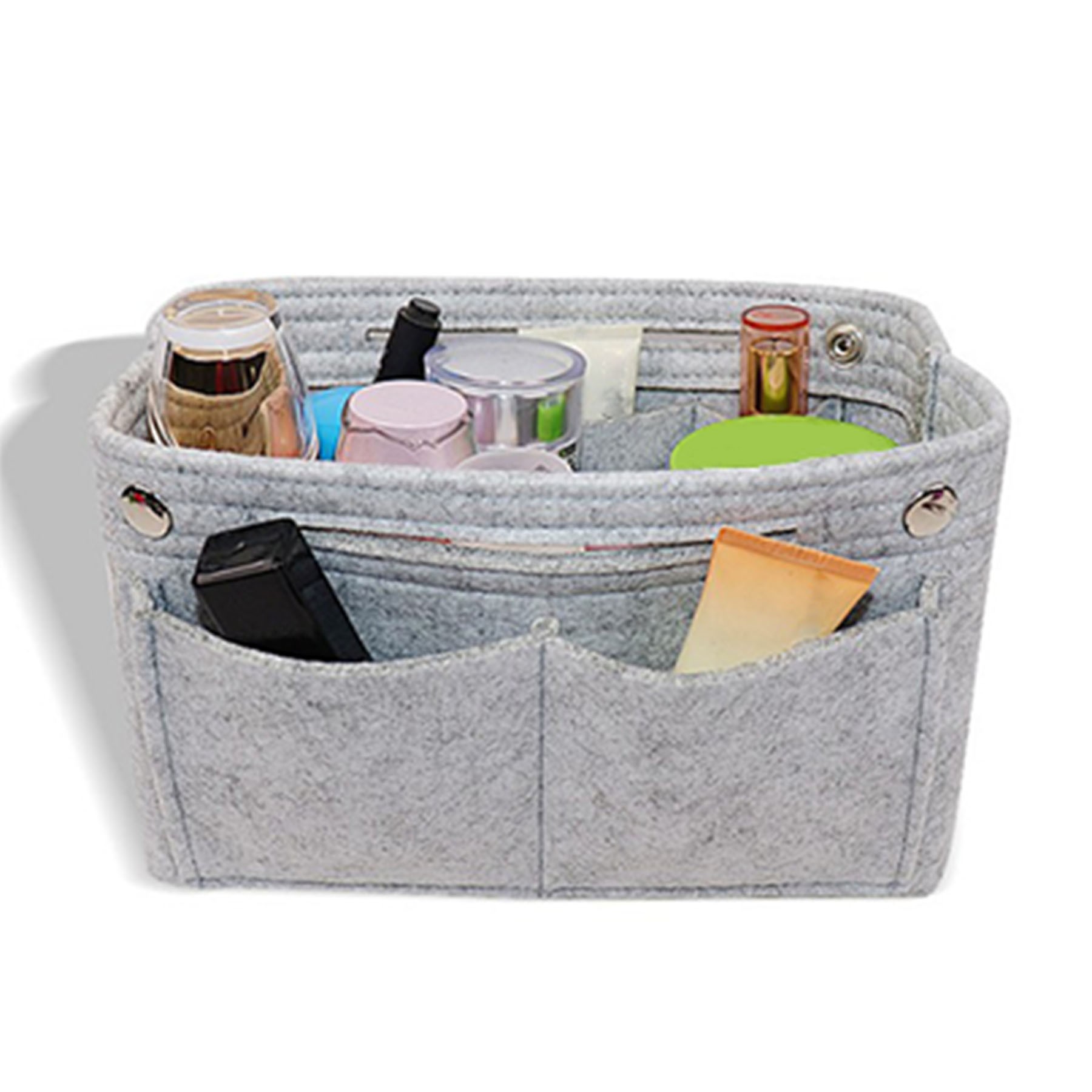 Felt Double Buckle Large Capacity Makeup Bag 4
