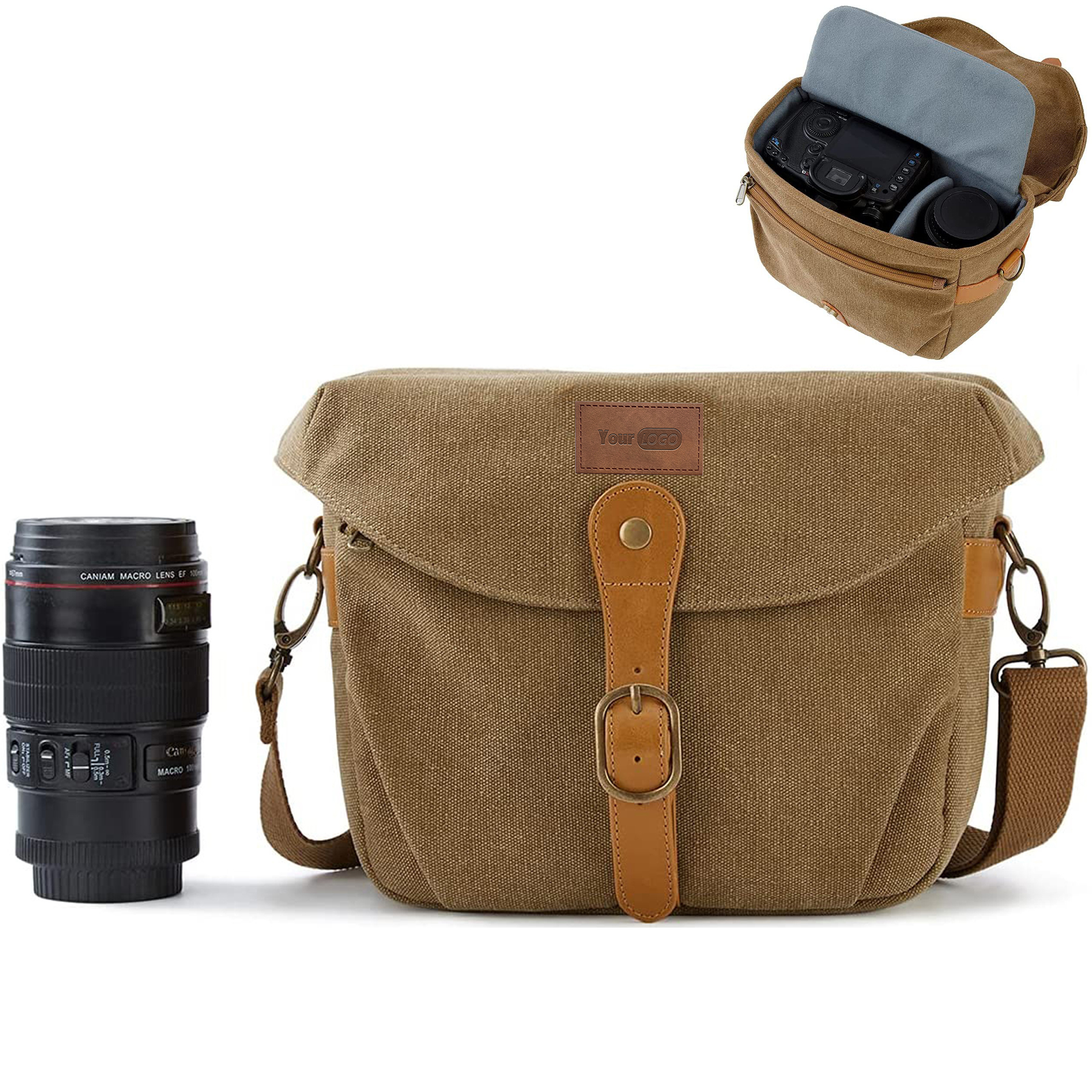 Canvas Outdoor portable waterproof camera bag 6