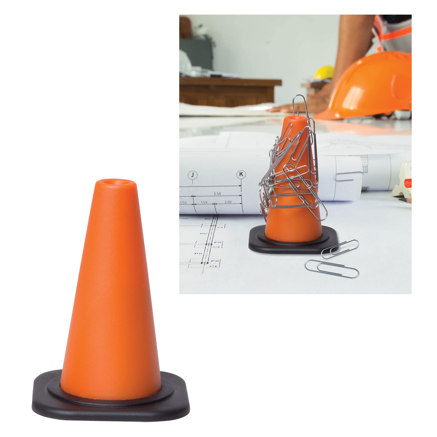 Magnetic Safety Cone Paper Clip Holder 3