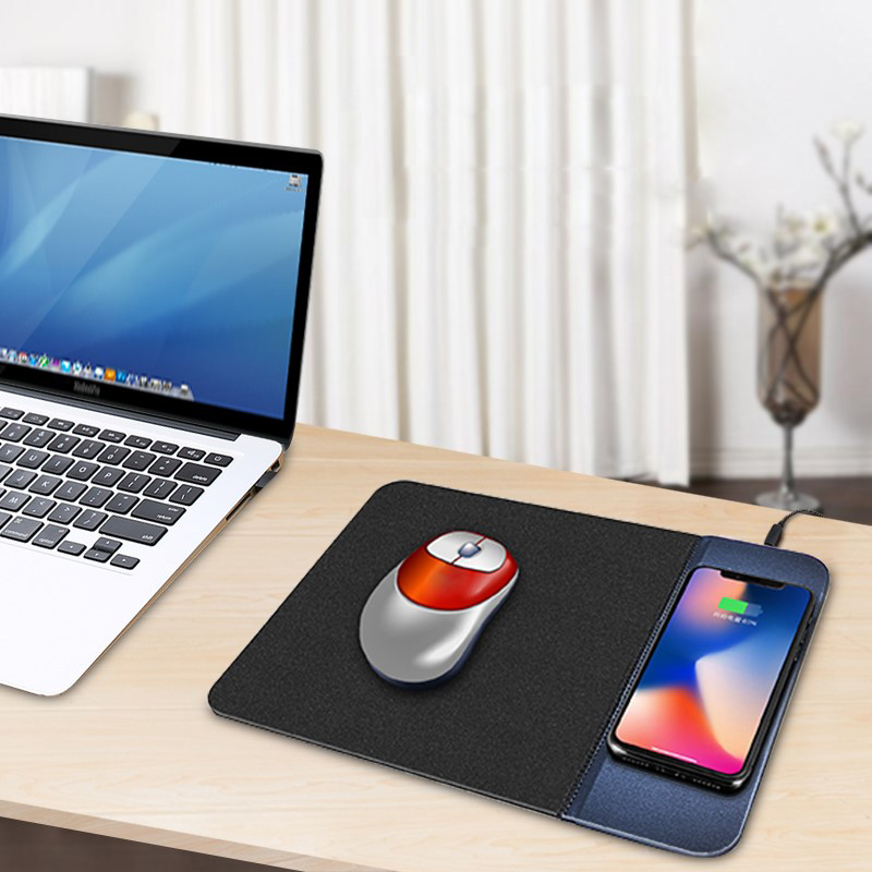 Qi Wireless Charger And Mouse Mat with PU and Rubber Material 5
