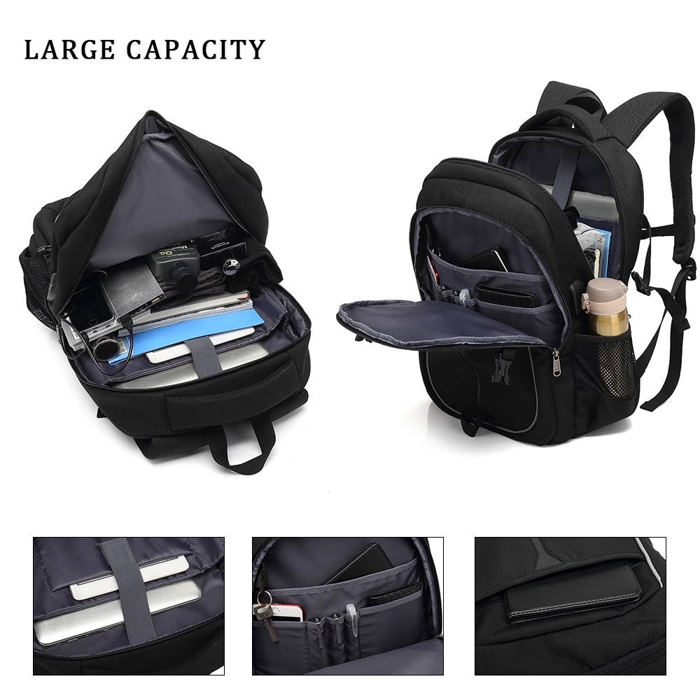 Outdoor Business Travel Backpacks with USB Charging Port 8