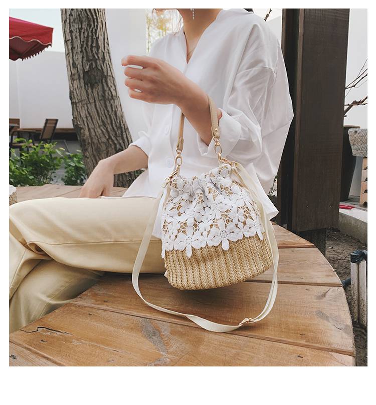 Jute Big Capacity Travel Tote Purse Woven Straw Hobo Bag, custom tote bag with logo imprint 5
