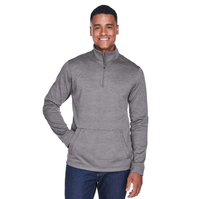 Devon & Jones Men's Newbury Mélange Fleece Quarter-Zip 6