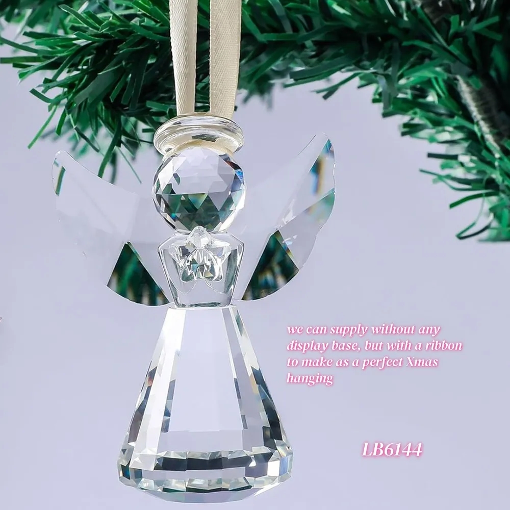 Crystal Angel Figurines Gifts for Christmas Hanging Decor 4