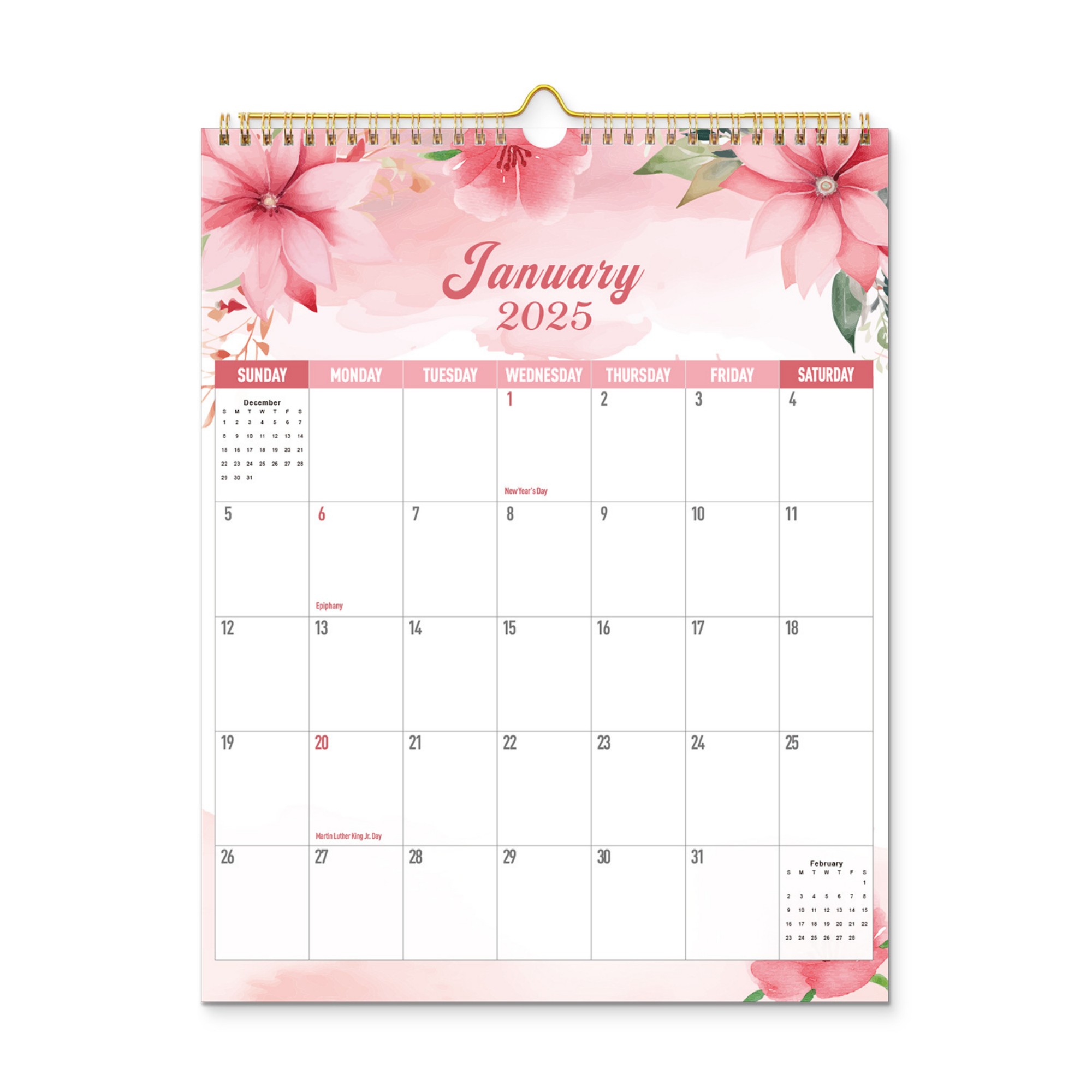 18 Months 14"*11" Wall Calendar From Jan 2025 To June 2026