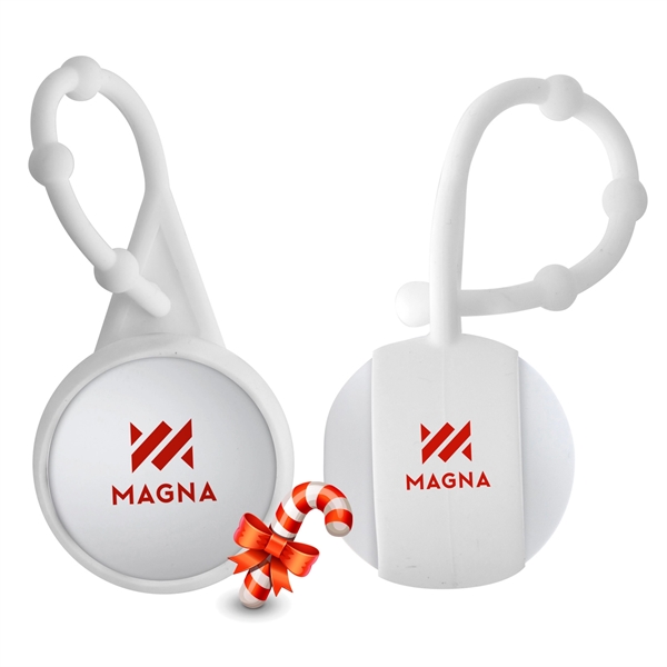 Candy Cane Holiday Lip Balm With Silicone Carabiner