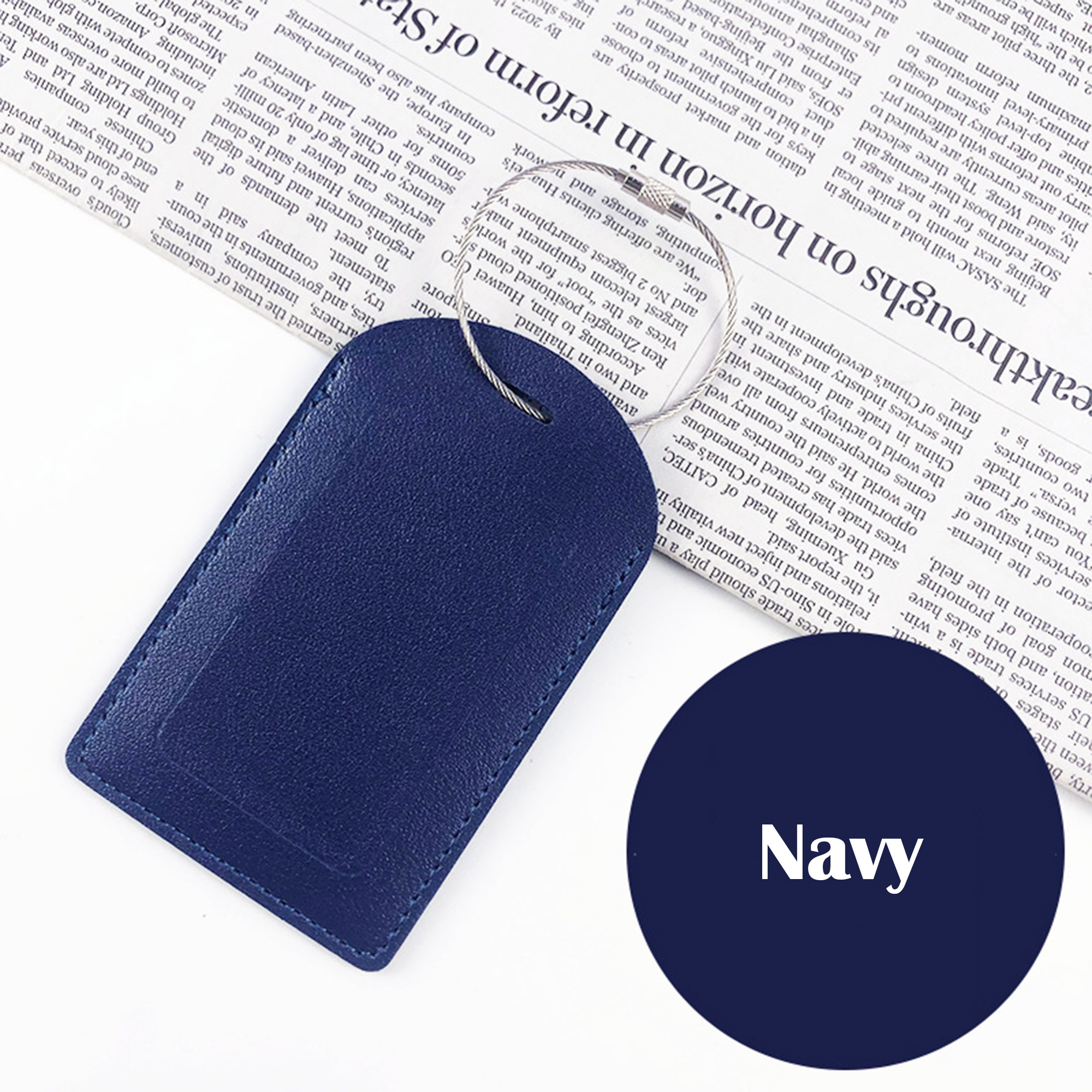PU Leather Luggage Tags with Metal Loop 15