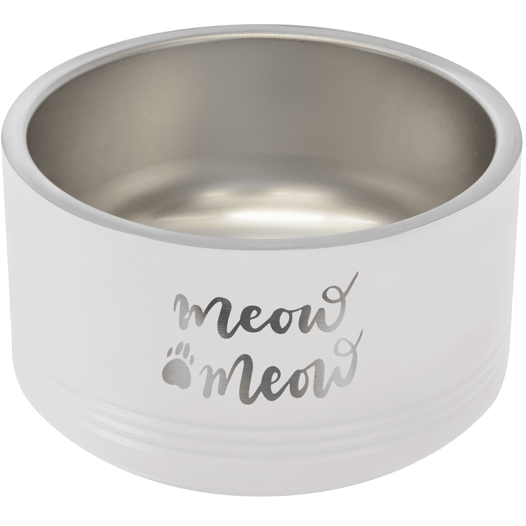 Polar Camel 18 oz. Small White Pet Bowl 2