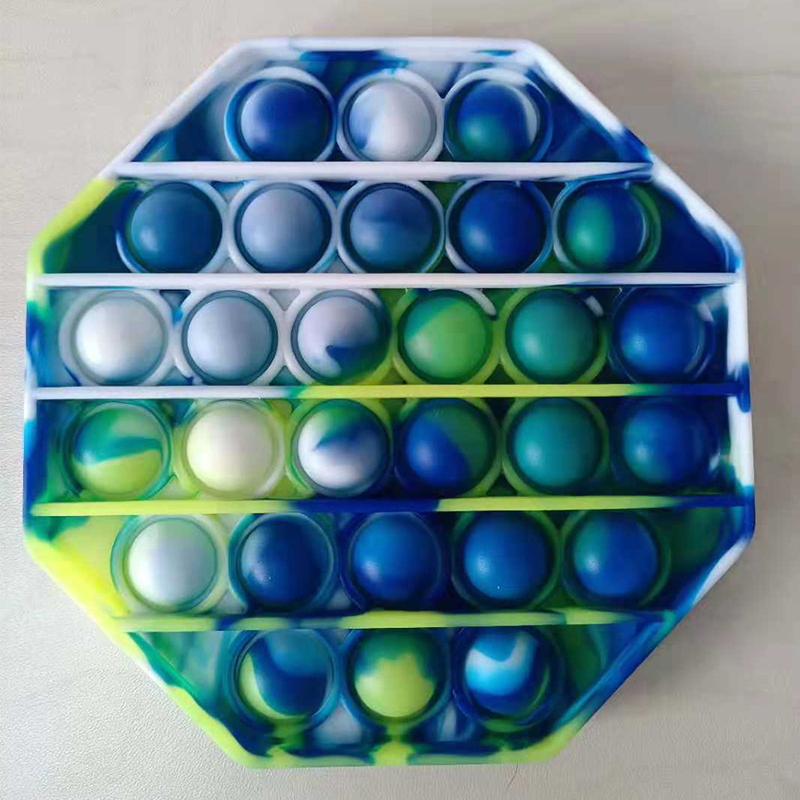 Camo Octagon Silicone Stress Squeeze Pop Fidget Its Toys 6