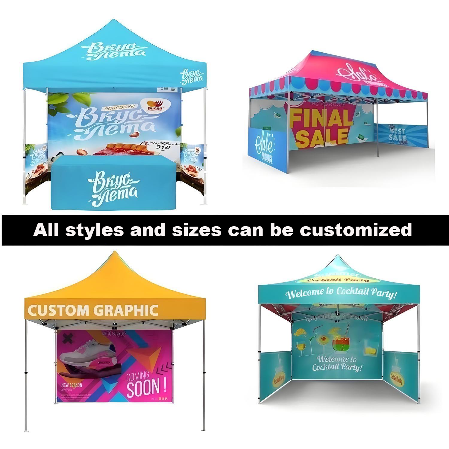 Tent 10x10 Full Color Pop Up Portable Outdoor Canopy Tent 2
