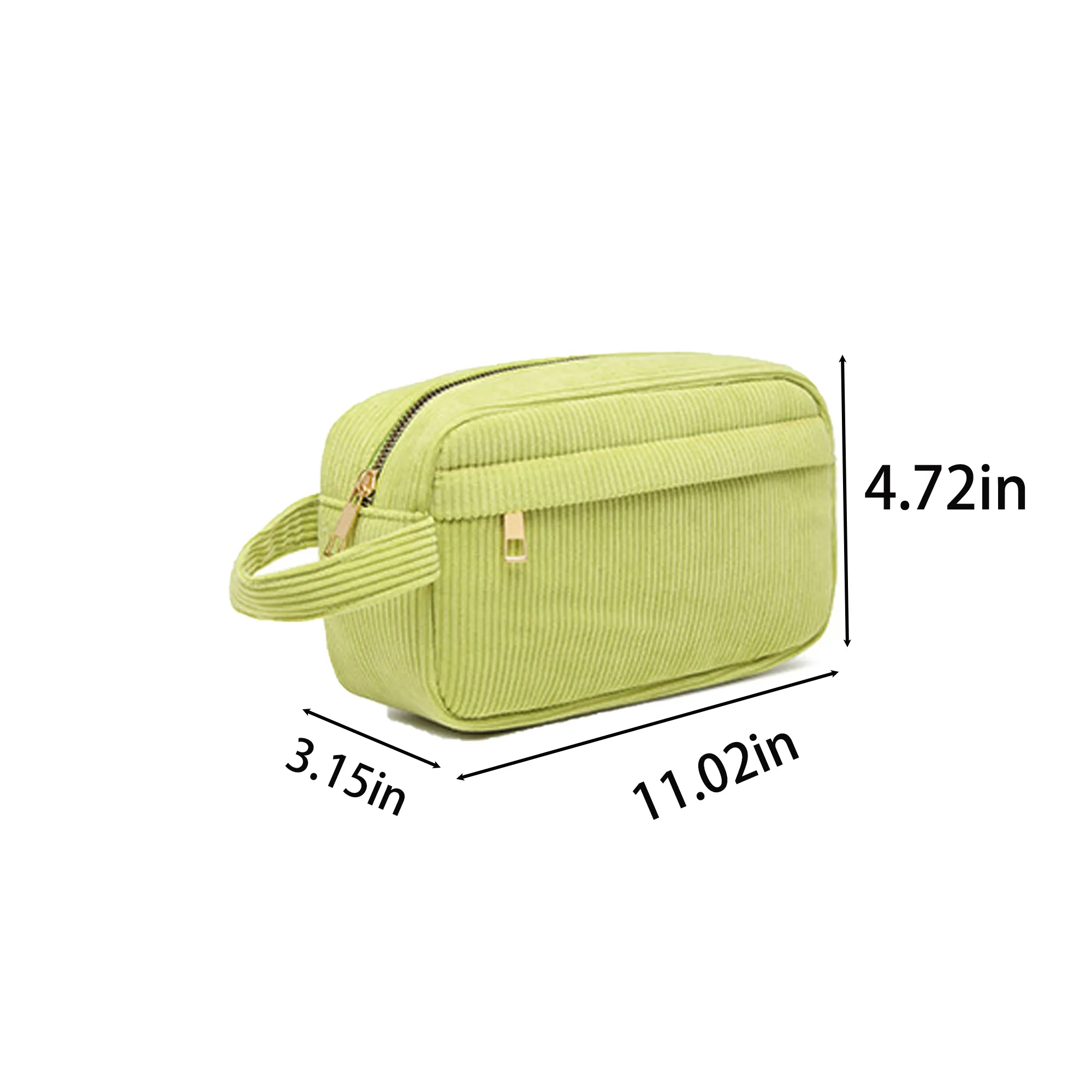 Elegant Purple Corduroy Makeup Bag 3