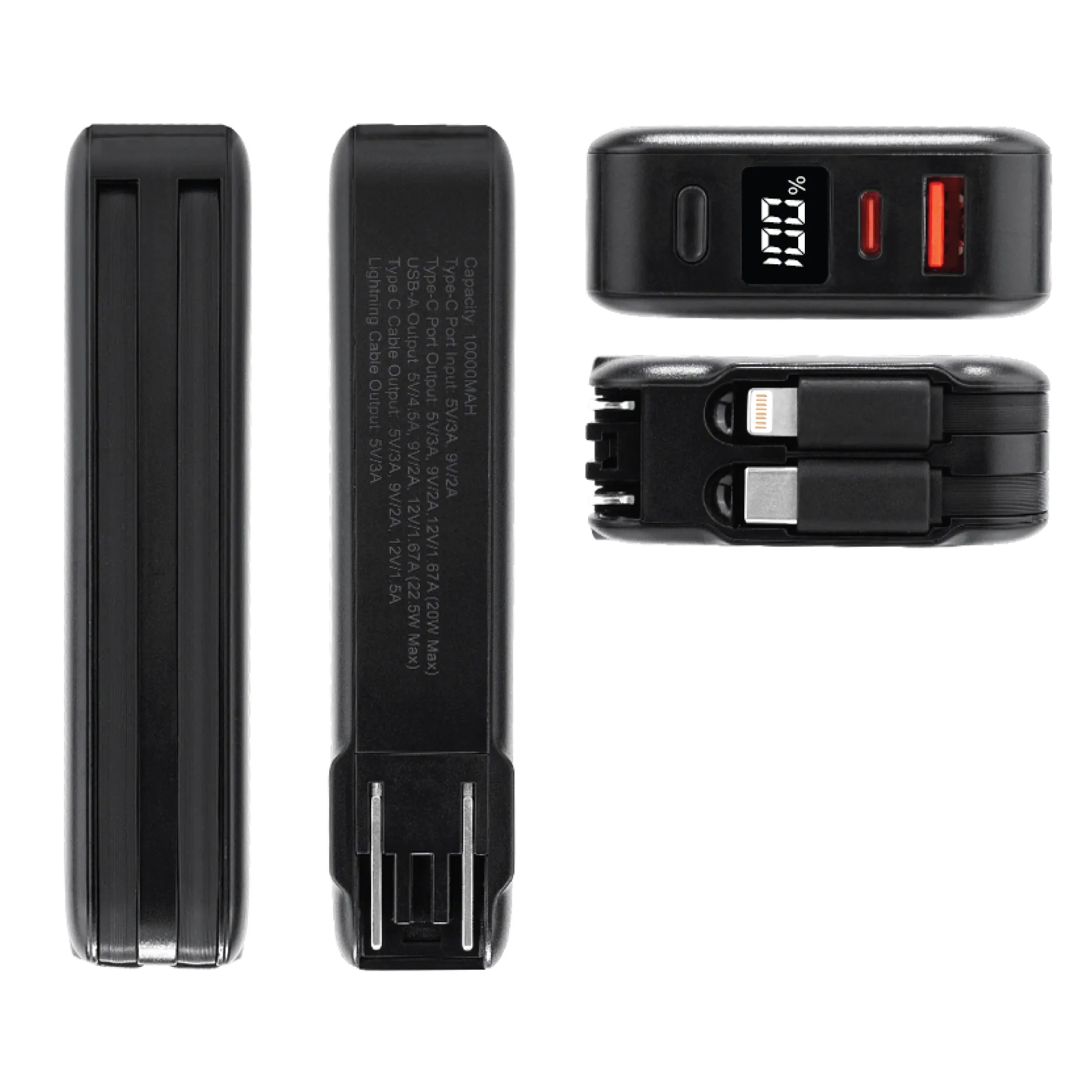 ChargerMerge 10,000 Corded Powerbank 10
