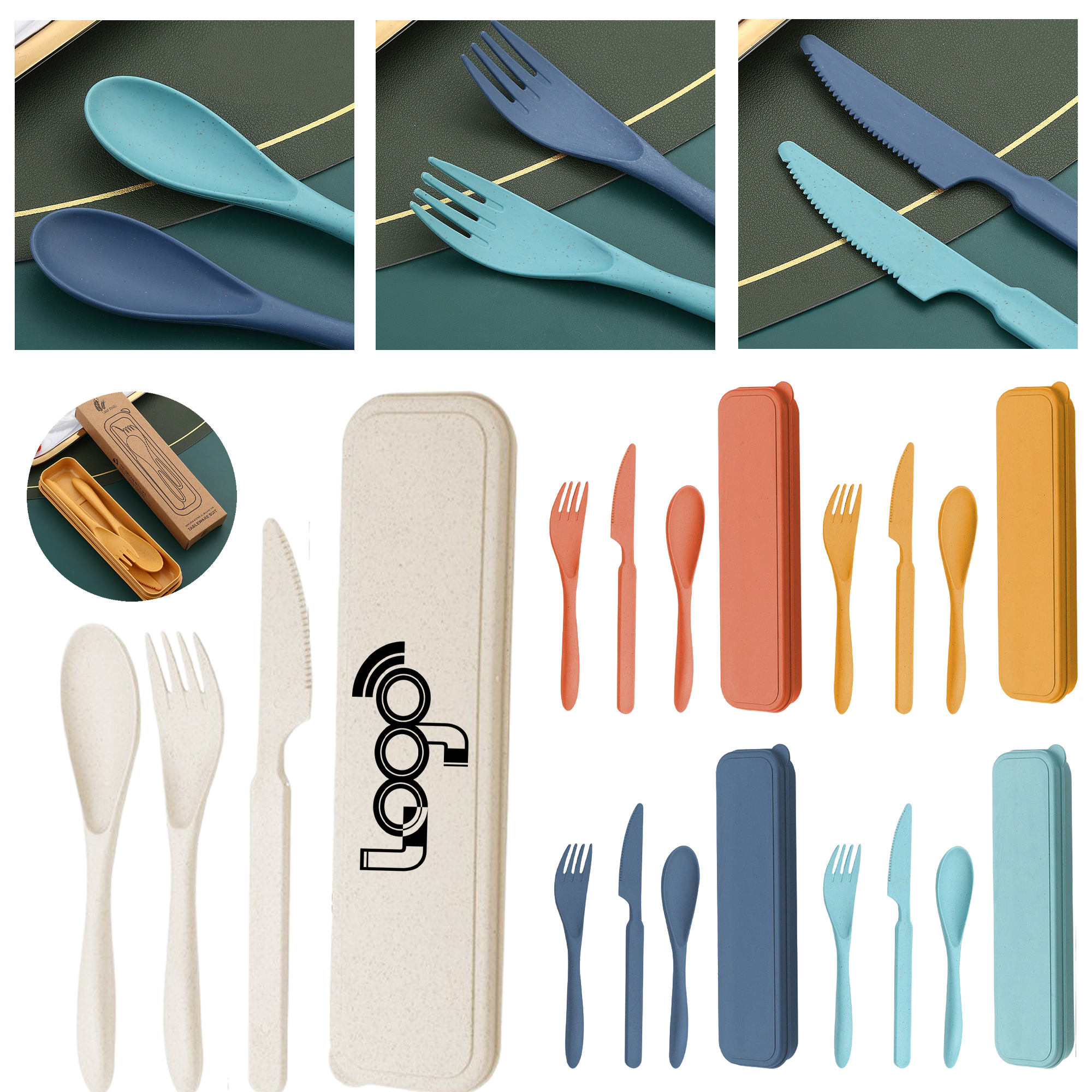 Eco-Friendly Wheat Straw Cutlery Set 2
