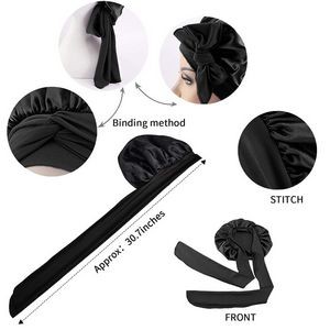 Women'S Broadband Polyester Satin Bonnet Scarf 2