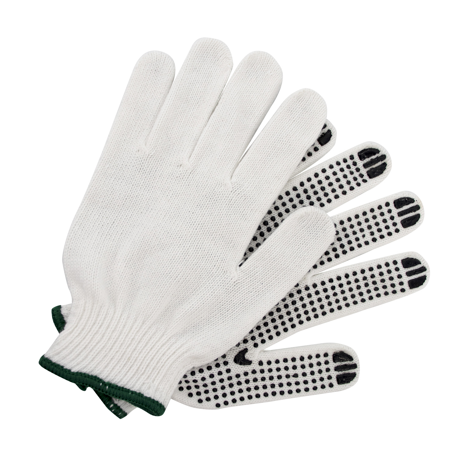 Cotton Work Gloves w/ Rubber Grip Dots 5
