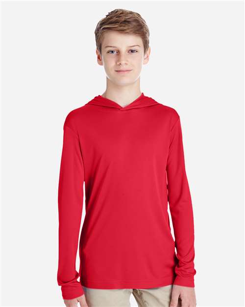 Youth Zone Performance Hooded Long Sleeve T-Shirt - TT41Y 15