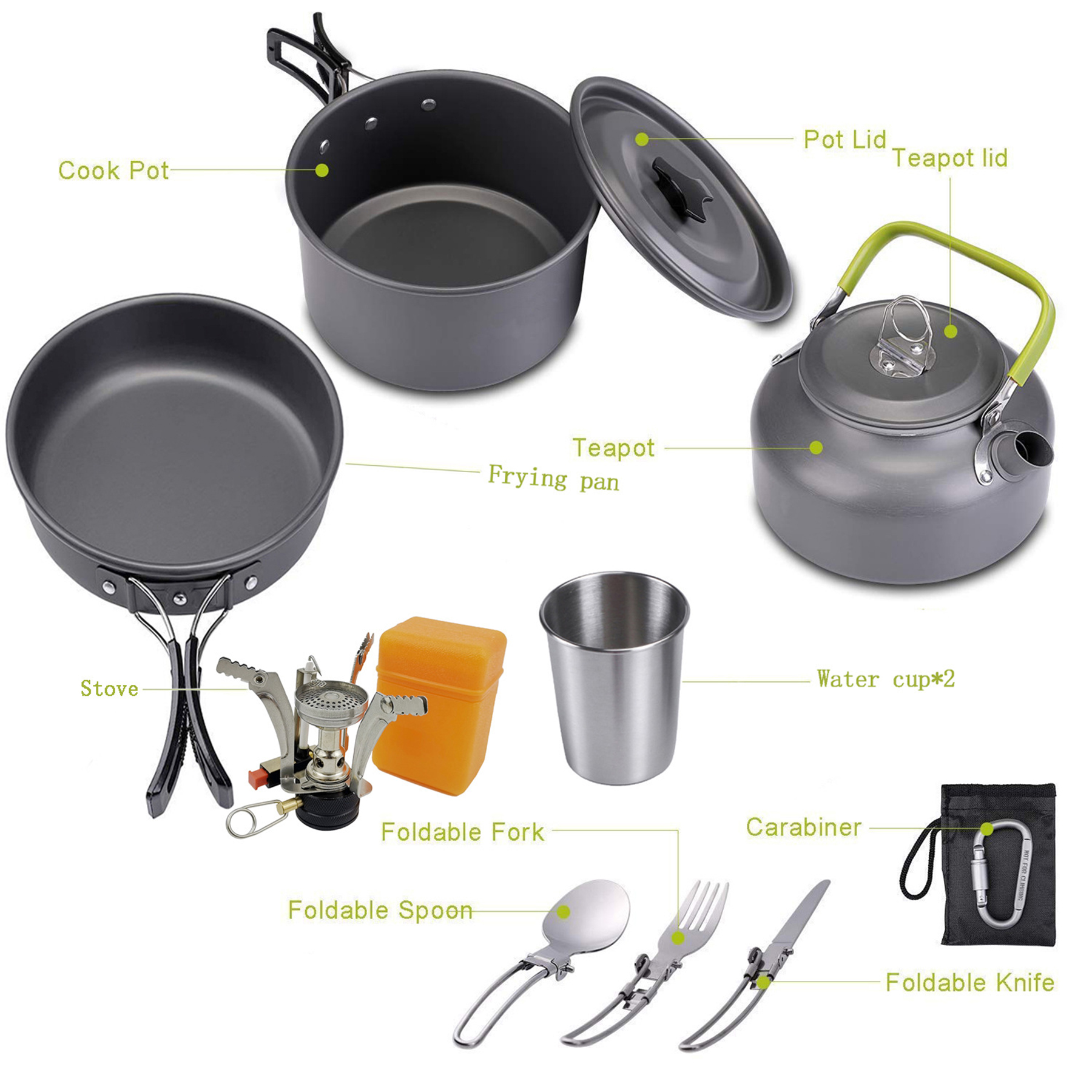 Outdoor Camping Cookware Set 3