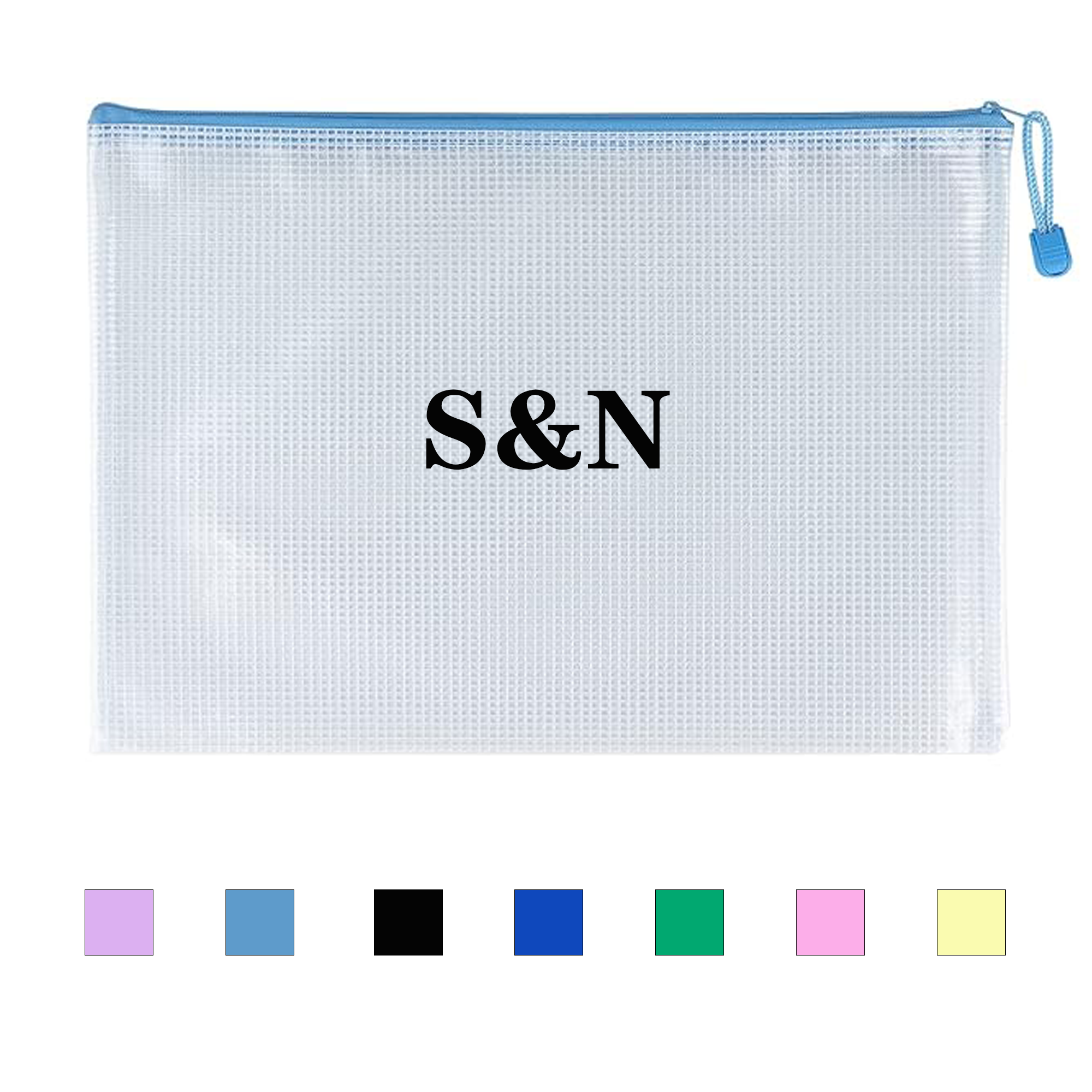 PVC Mesh Zippered Document Pouch 3
