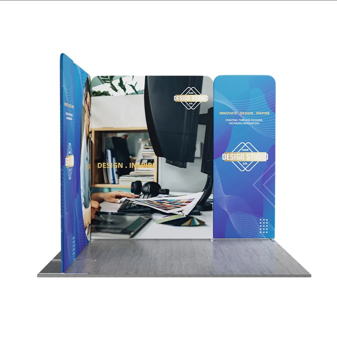 10ft Magnetic Modular Fabric Display - L Shape 4