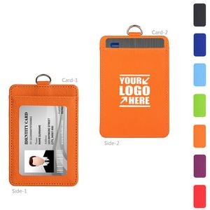 Portrait Dual Side PU Leather Card Holder 5