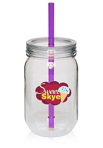 24 oz. Single Wall Mason Jars 8