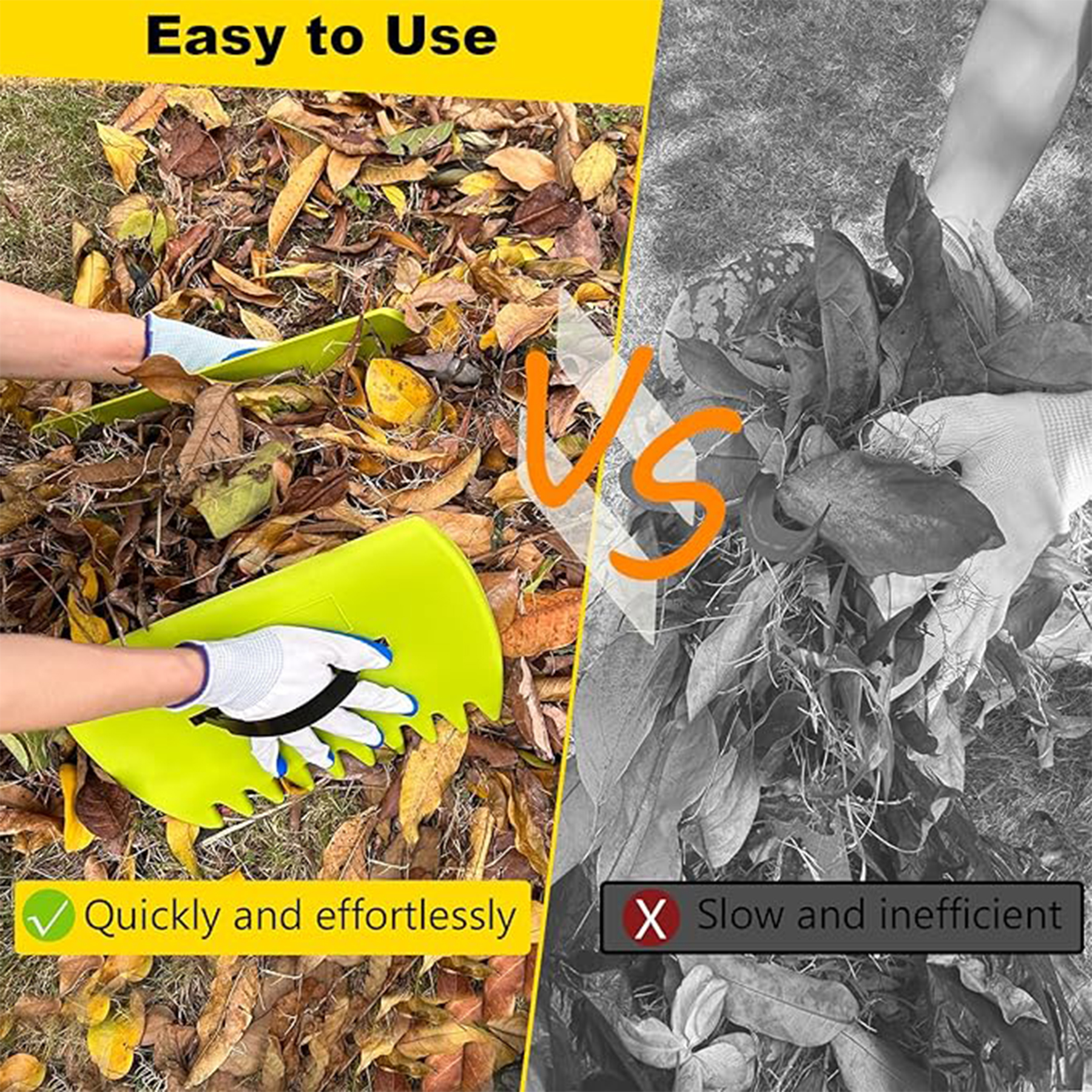Plastic Leaf Scoops Hand Rakes 5