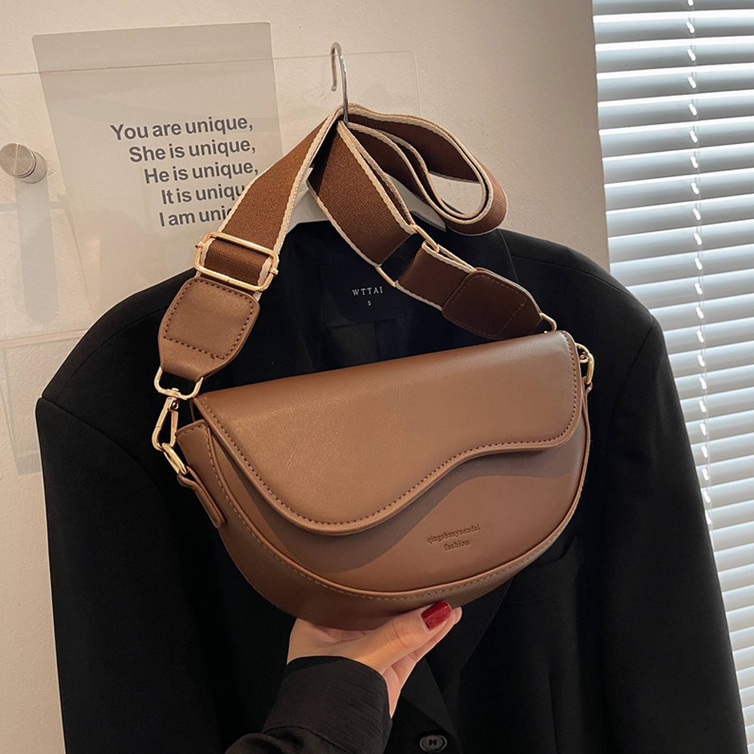 PU leather vintage Tote Bag, custom tote bag with logo imprint 3