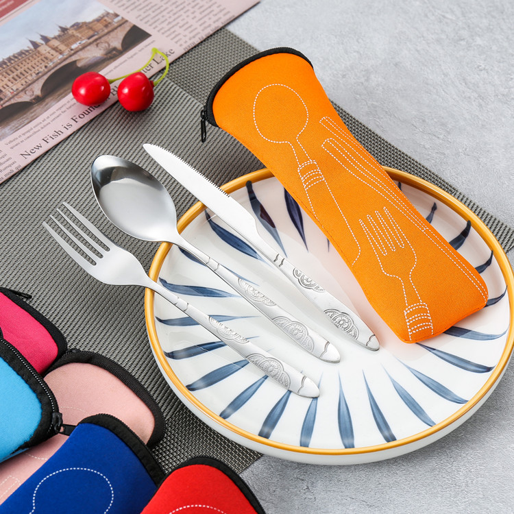 3Pcs/set Portable Stainless Steel Cutlery Set 3