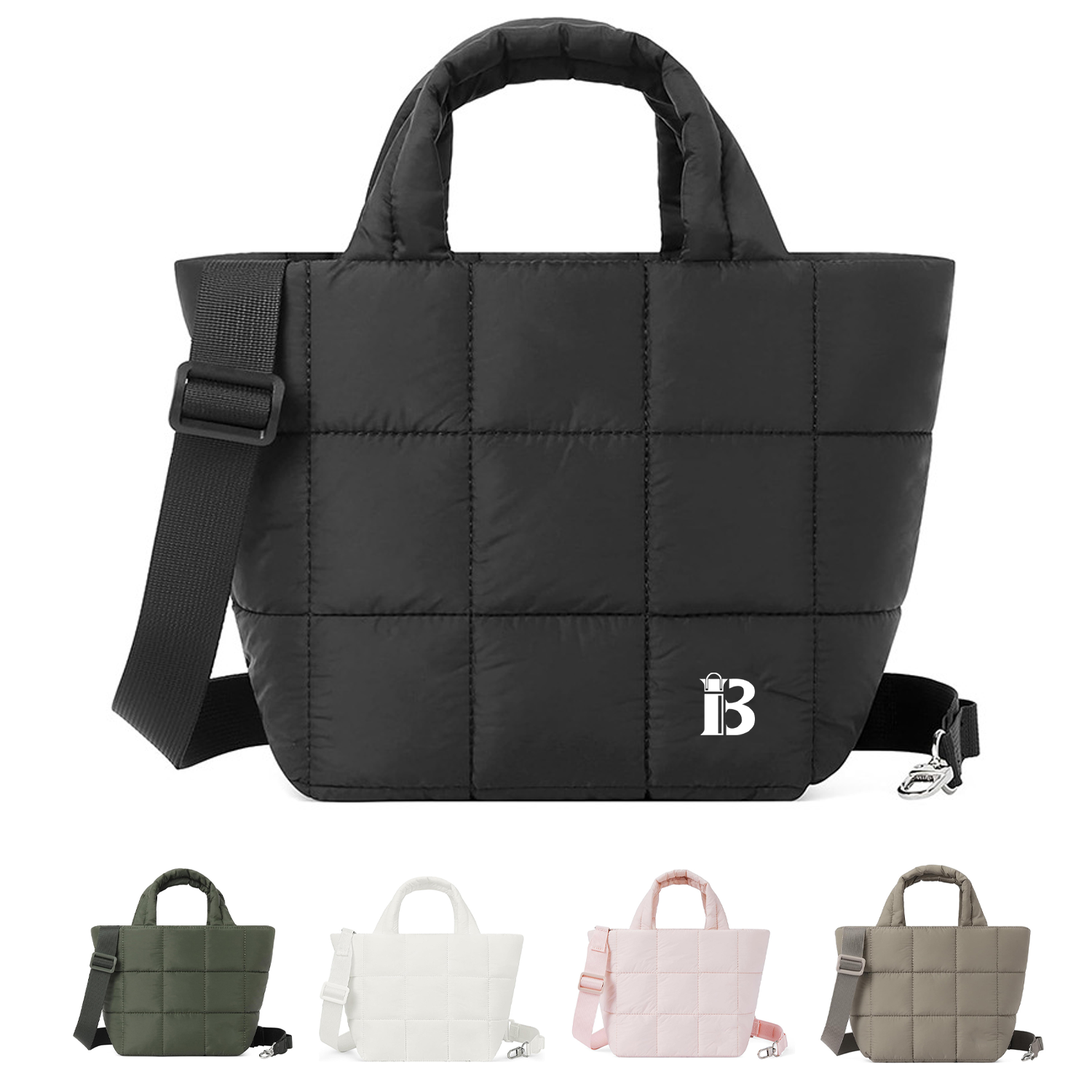 Puffer Tote Bag w/ Adjustable Strap