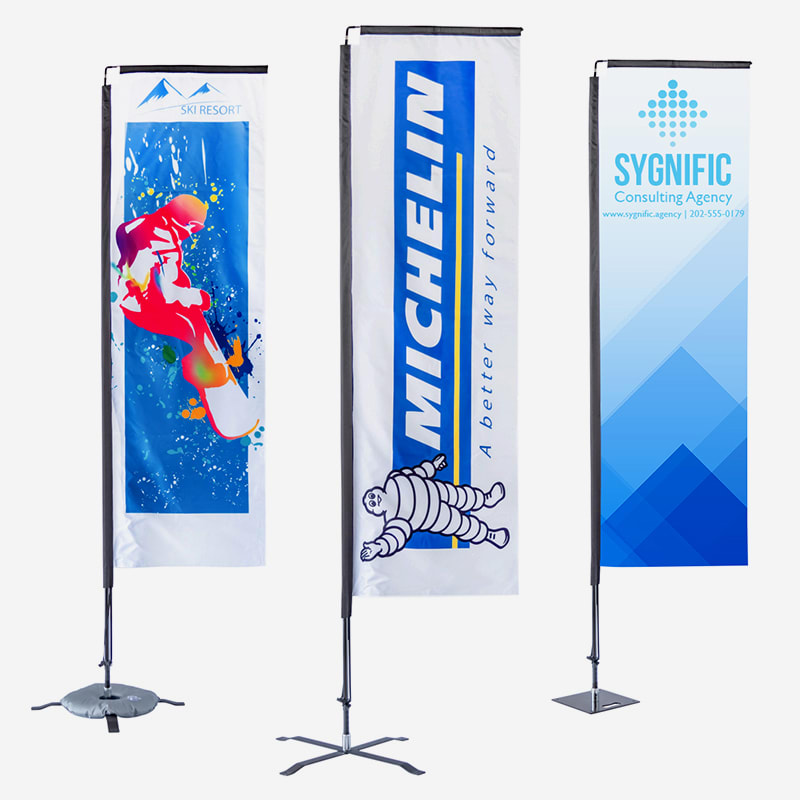 Custom 5' X 2.5' Small Rectangle Flag Banners 4
