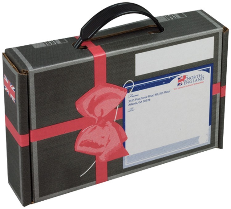 8 3/4" x 5 3/4" x 2" - B-Flute Box with Handle 1