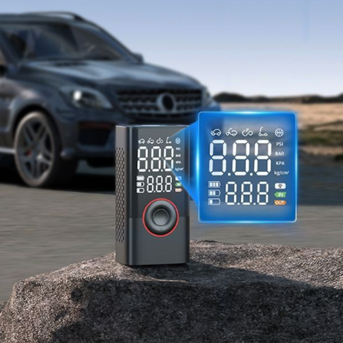 Portable Digital Tire Inflator Pump with USB Charging 3