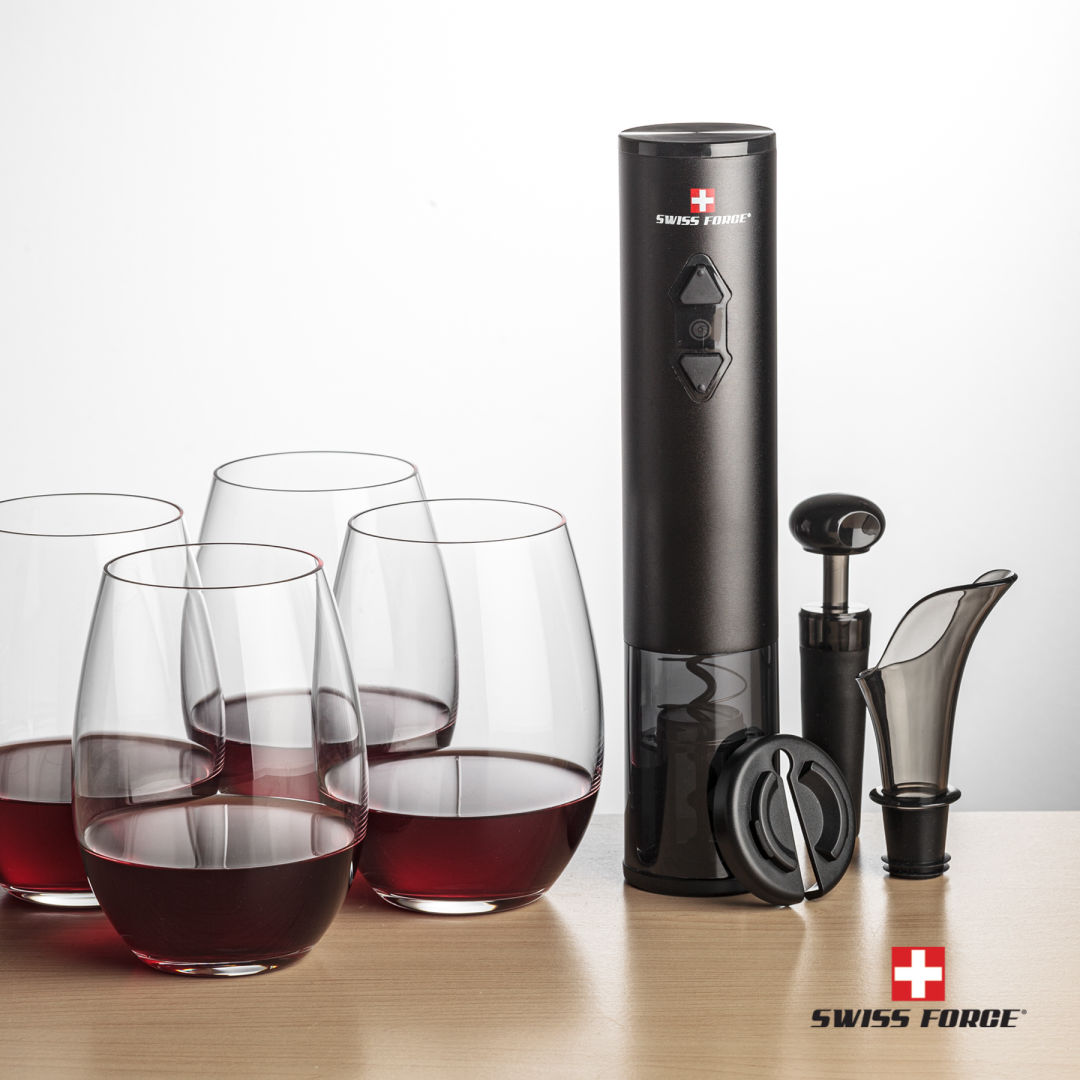 Swiss Force® Opener Set & Carlita Stemless Wine 6