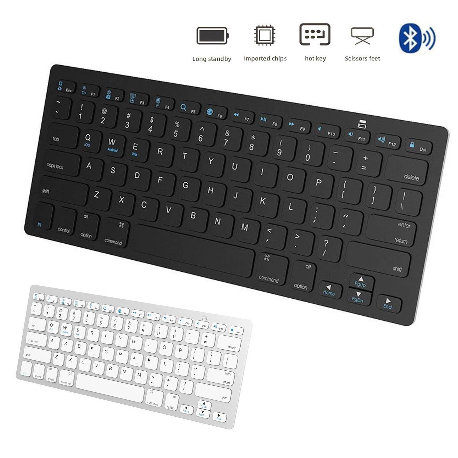 78-Key Slim Portable Bluetooth Keyboard 6