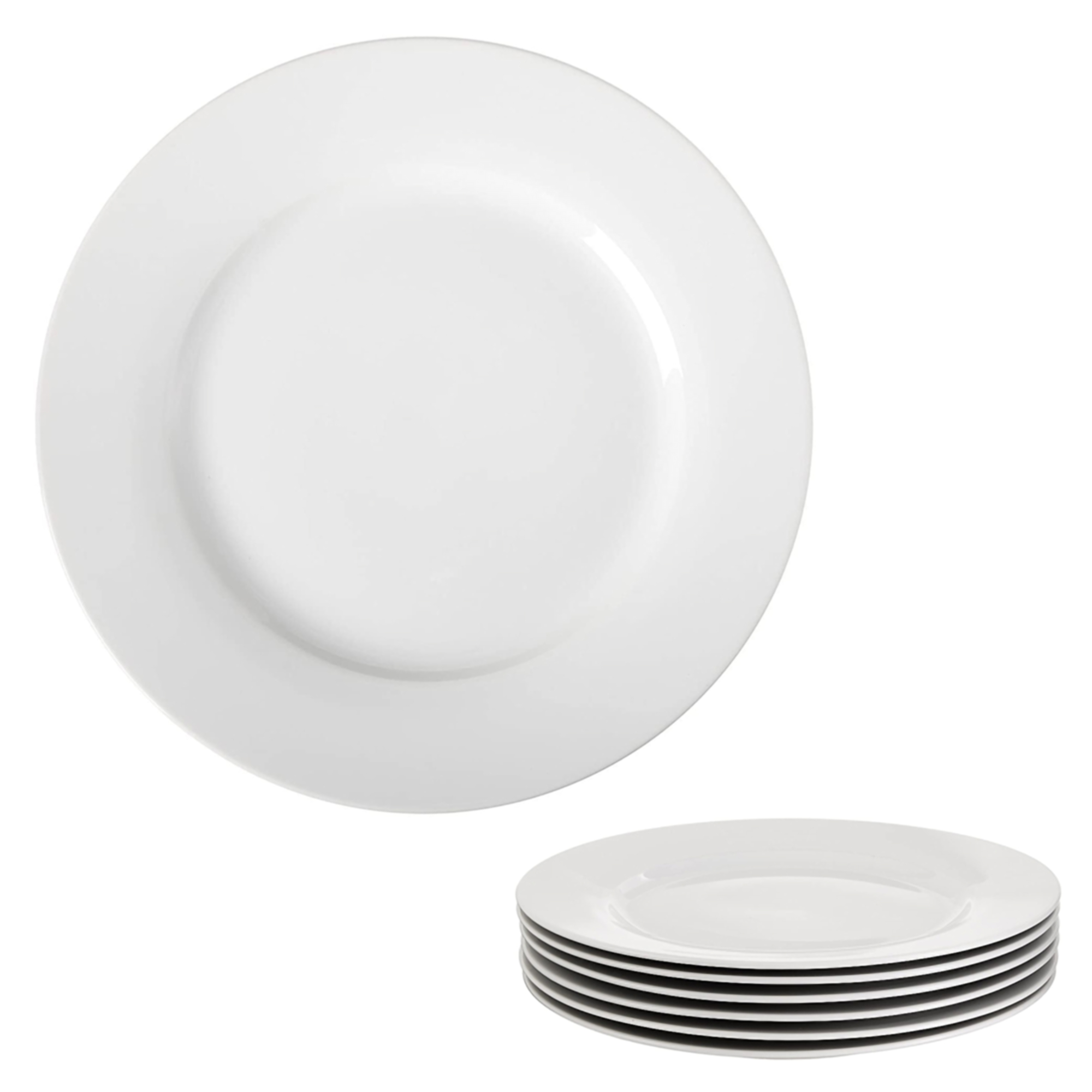 White Ceramic Dinner Plates 2