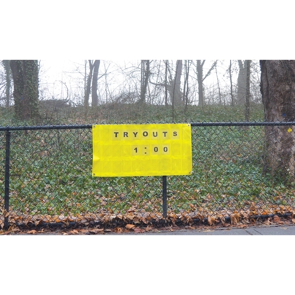 Yellow Vinyl Changeable Letter Banner - 2' x 6' 1