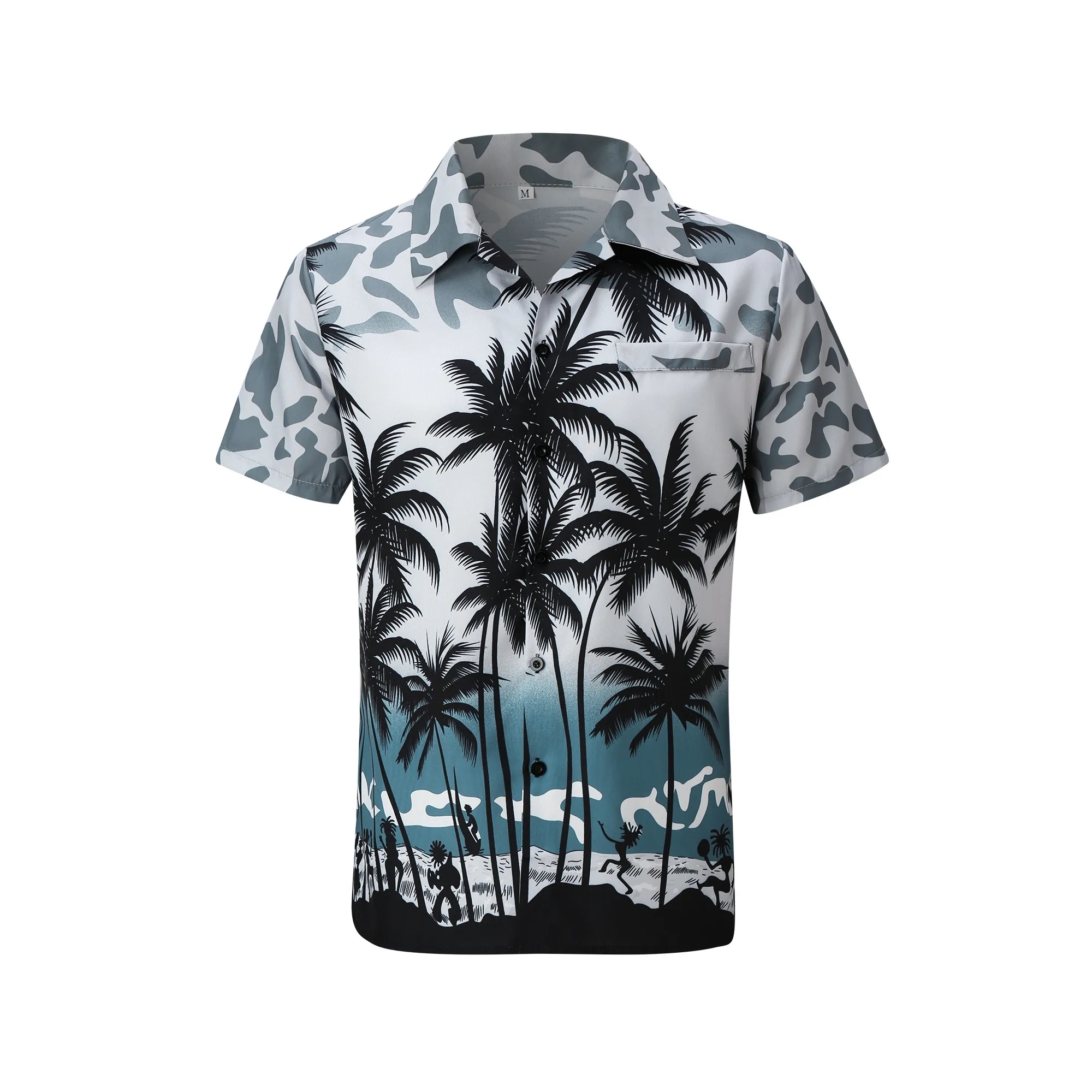 Short Sleeve Hawaiian Print Vacation Shirt 4