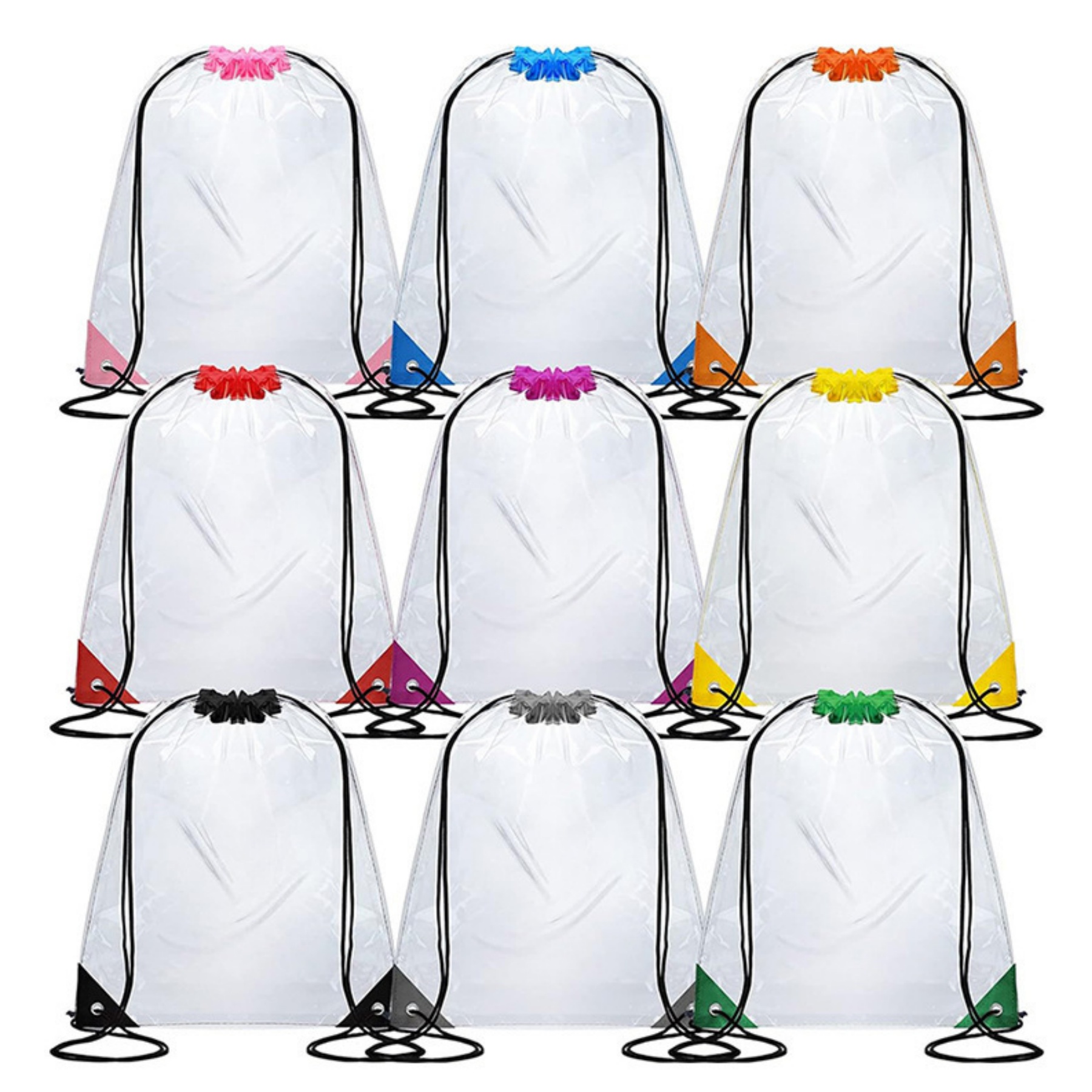 Clear Drawstring Backpacks Bags For Gym Sport Event 3