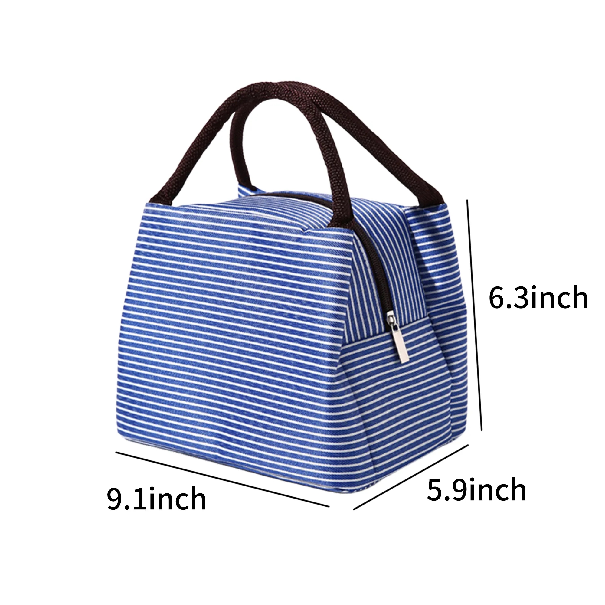 Striped Custom Insulated Lunch Tote 1