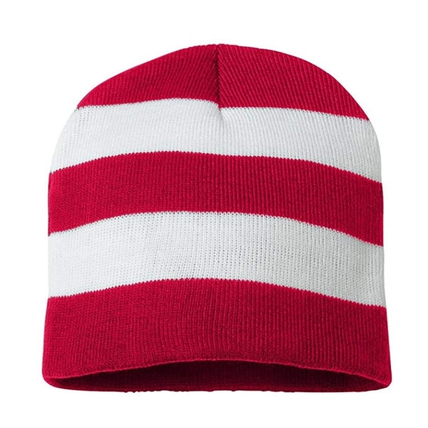 Rugby Striped Knit Beanies 4