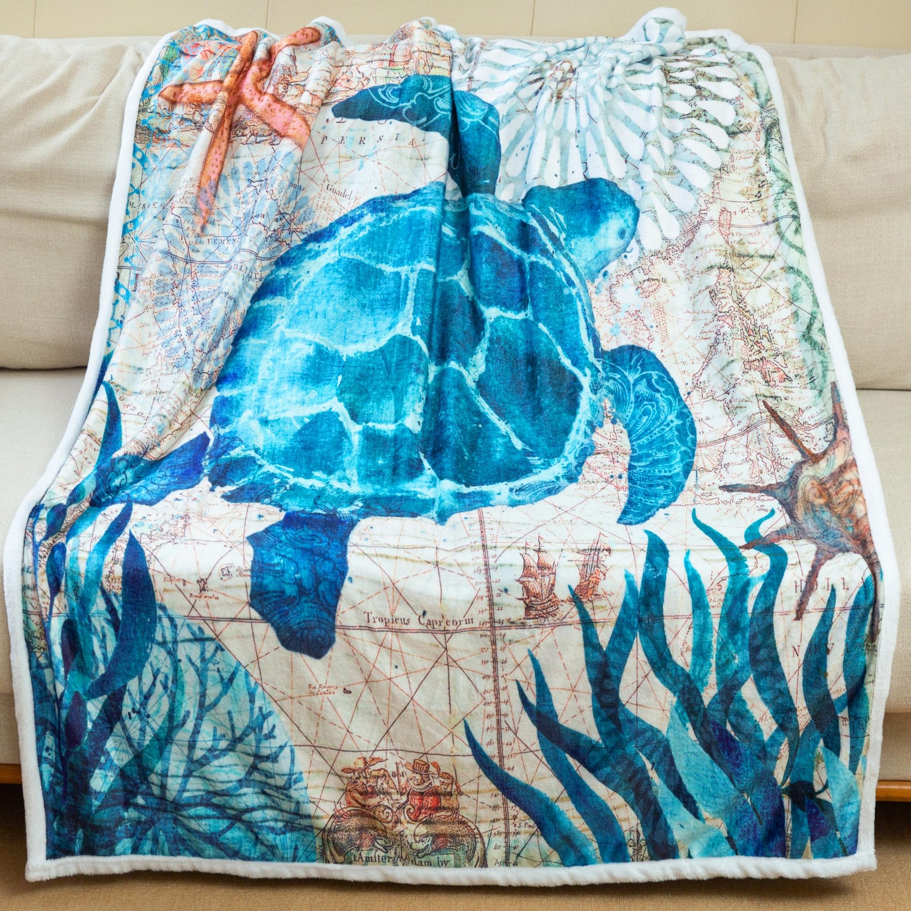 Premium Cozy Fleece Blanket ( Ocean ) 3
