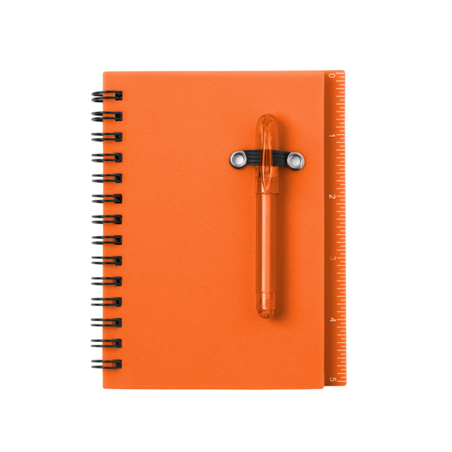 PP Cover Sticky Notes Spiral Notebook w/ Pen 9