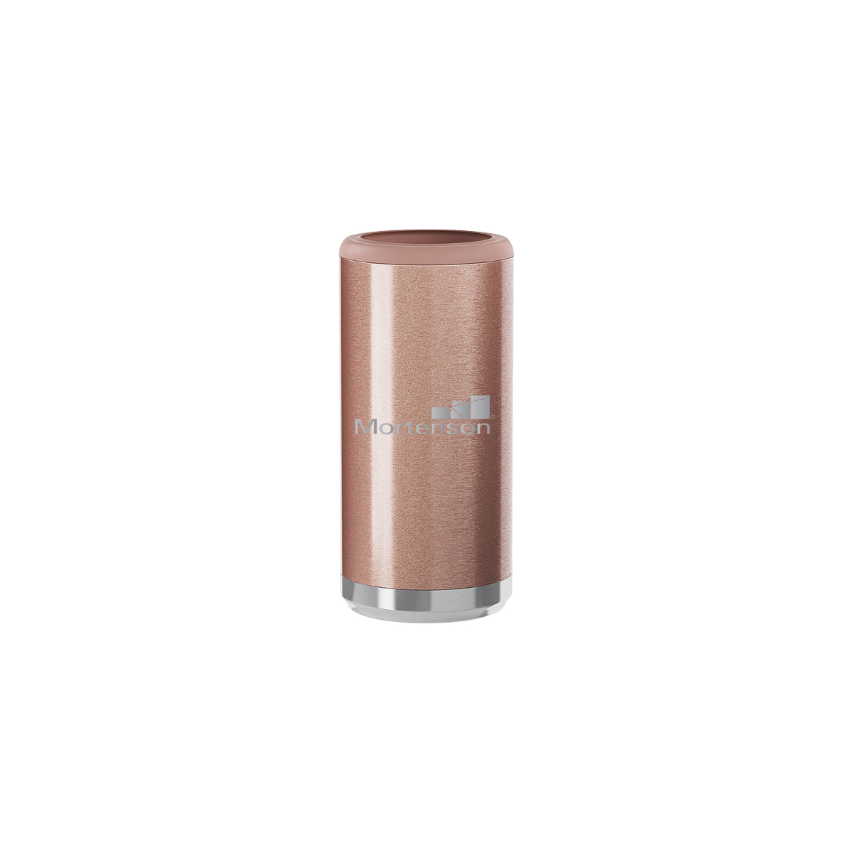 12 Oz. Glitter Rose Gold Maars Stainless Steel Skinny Can Cooler